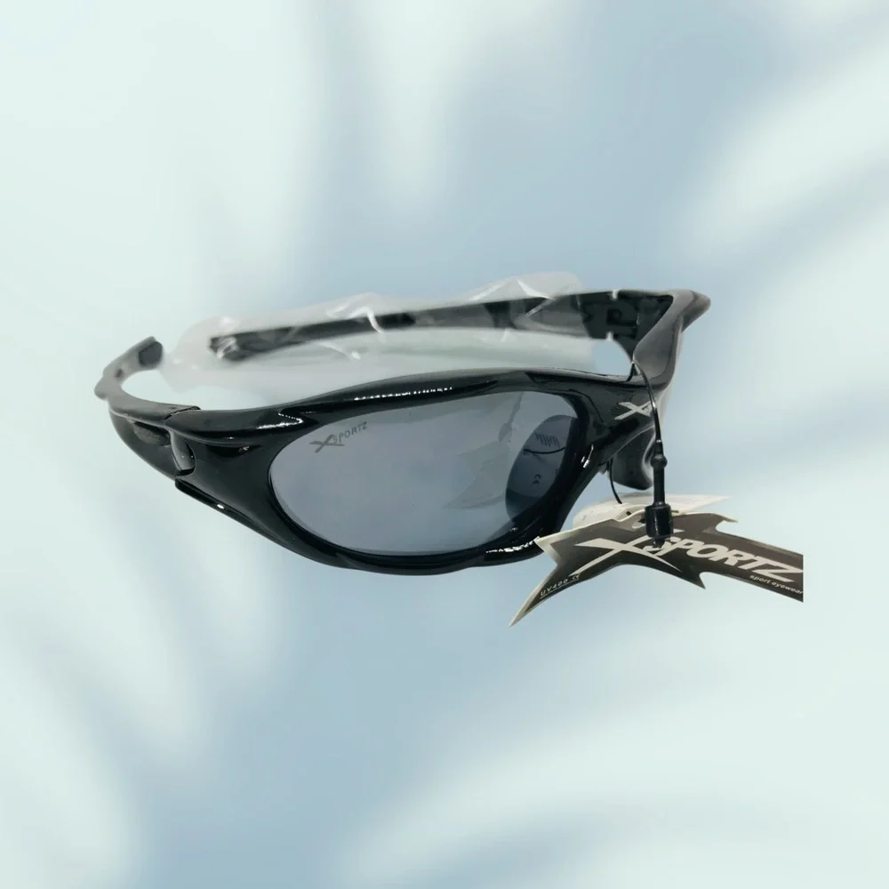 Deadstock Black Sport Sunglasses Retro Summer Outdoor